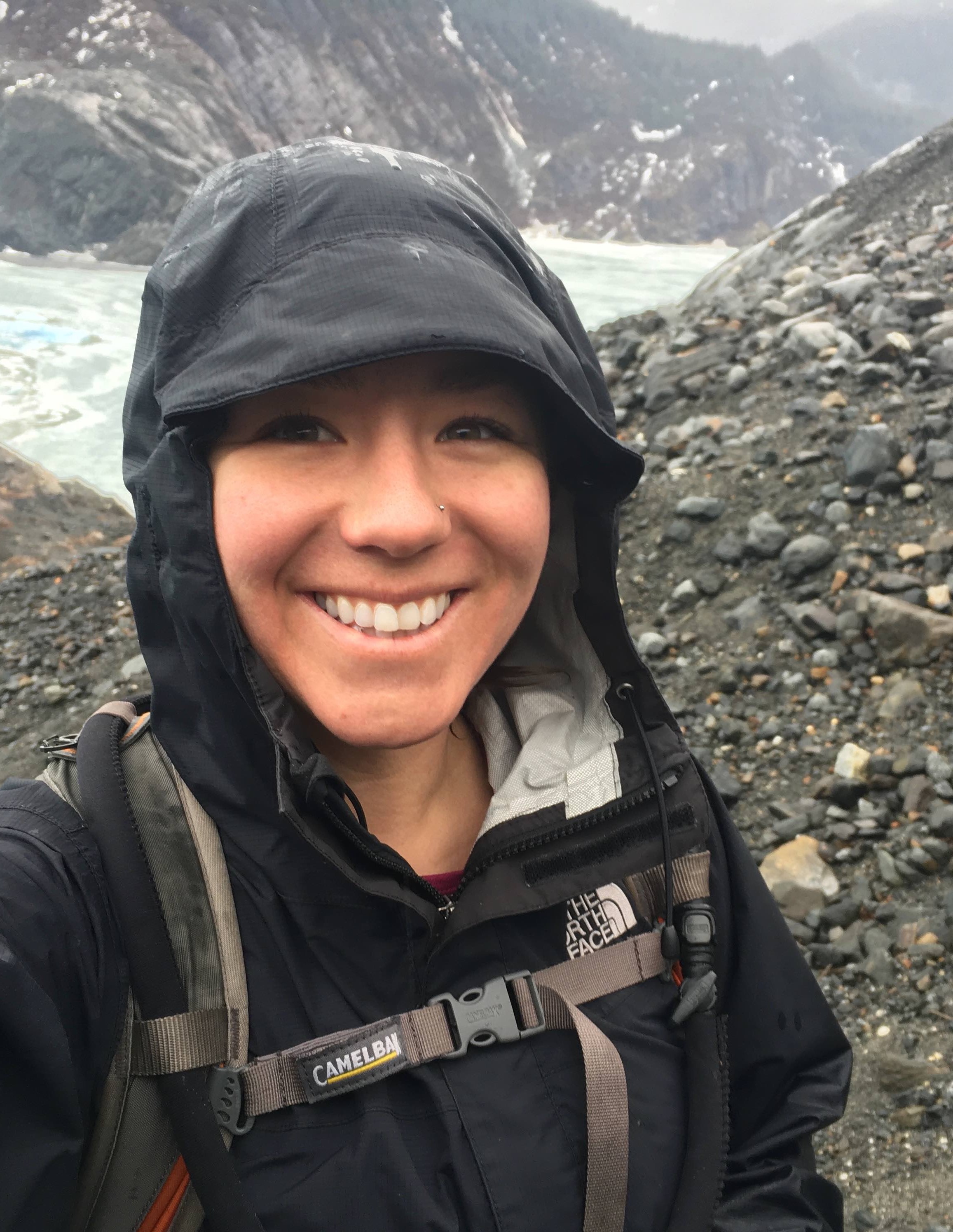 Cheryl hiking in Juneau
